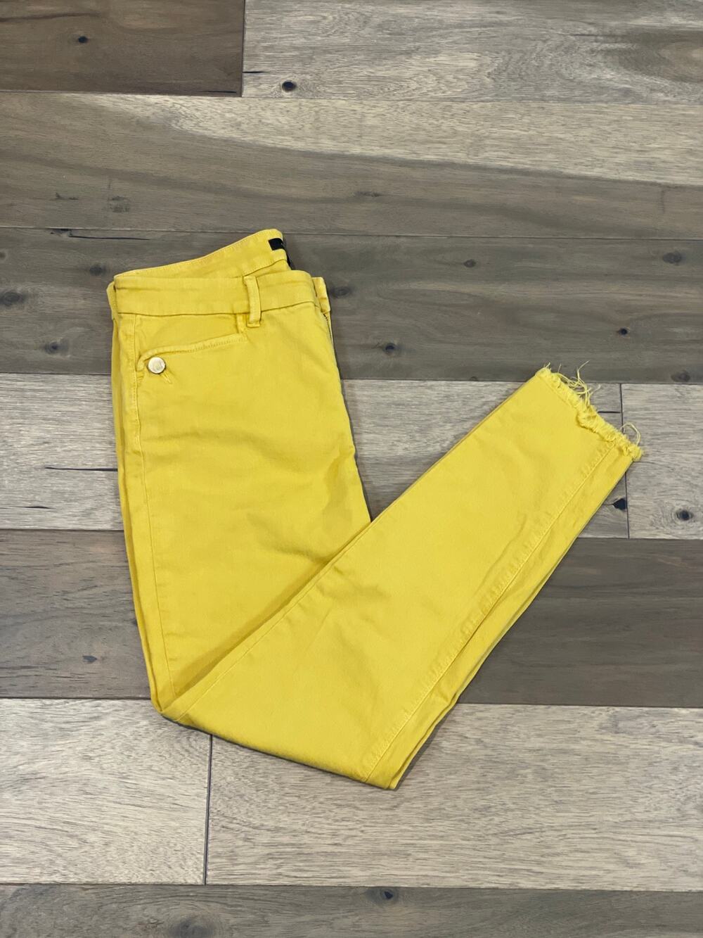 Ann Taylor The Skinny Golden Yellow Cotton Pants Size 10